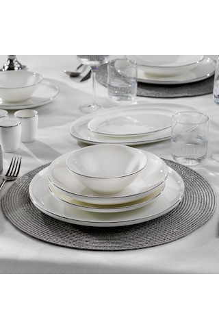 Schafer Chance Platin Yemek Takımı 56 Parça-platin Beyaz - Platin