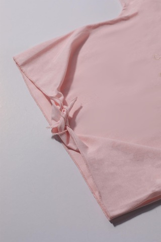Luess Kız Çocuk Pembe %100 Pamuk Baskılı Tişört-pembe Pembe