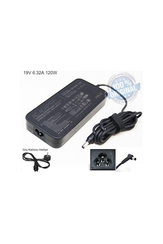 Asus Uyumlu N56Dy, N56J, N56Jr Adaptör 120W Şarj Cihazı 19V 6.