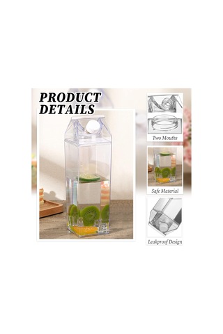 Ramerler 3 Pcs Kare Süt Şişesi - Taşınabilir, Yeniden Kullanılabilir Ve Sızdır Yalan Körilik 34 Oz Siyah