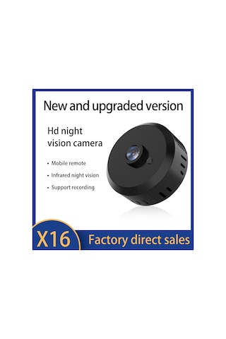 Cbtx X16 Pilsiz Mini Kamera App Kablosuz Wifi Kamera Desteği Kızılötesi Gece Görüş Modu