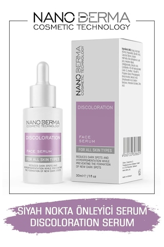Nanoderma Siyah Nokta Serum Cilt Tonu Eşitleyici Leke Sivilce Göz