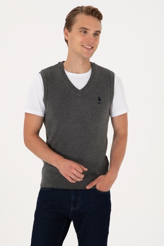 U.s. Polo Assn. Erkek Antrasit Melanj Süveter 50316843-vr081 Antrasıt Melanj