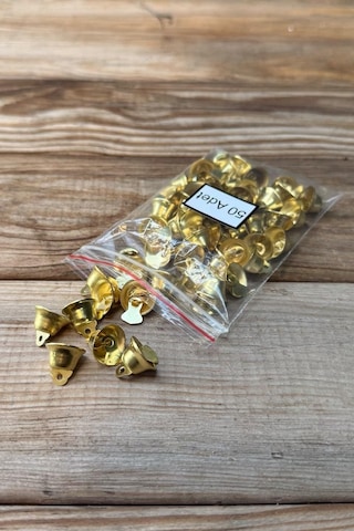 Çan Şeklinde Zil Gold Rengi 50 Adet Gold