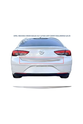 Ebal Otomotiv Opel Insignia B Krom Bagaj Alt Çıtası 2017 Üzeri Paslanmaz Çelik