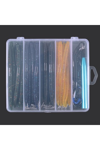 Maiyame 133 Parça Yem Seti: 32 Adet Yumuşak Yem, Oluk Aleti, Çengeller Ve Ağırlıklar - Balıkçılar İçin Tam Zirve Takım