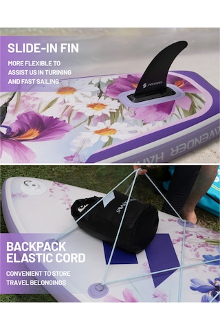 Lavender Harmony 11 Geniş Ve Dengeli Şişme Paddle Board 335x86x15 Cm (Tekerlekli taşıma çantalı) Sup Seti