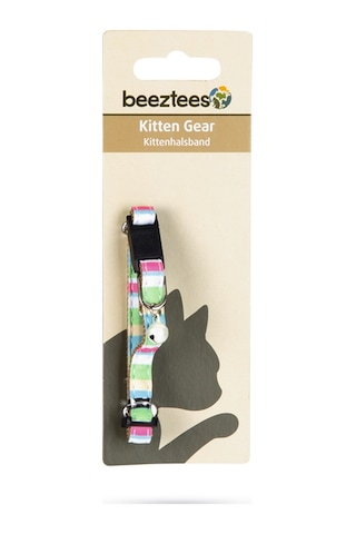 Hnrlıshp Beeztees Yavru Kedi Boyun Tasması, Zilli, Yeşil, 16-32cm