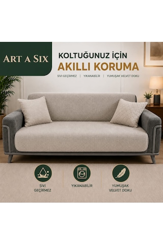 70 70 Cm Premium Sıvı Geçirmez Koltuk Koruyucu Kaymaz Pati Dostu Yıkanabilir Koltuk Örtüsü Antrasit - Gri