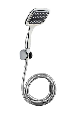 Siyah Kare Banyo Duş Seti Hortum Mafsal Ve Başlık Set Diğer
