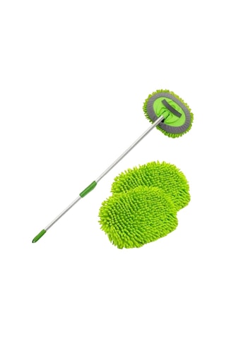 Ergonomik Tasarım Yedek Mikrofiber Bezli Araç Yıkama Mop Seti