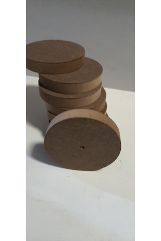 Ekim Oyuncak 8'li Ahşap Tekerlek Oyuncak Ahşap Yuvarlak Çap 12 Cm