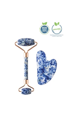 Seay Sodalit Taşı Face Roller Ve Gua Sha Yüz Masaj Aleti