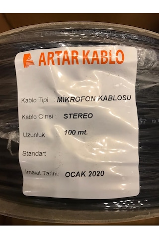 70 Numara Stereo Artar Mikrofon Kablosu 100 Metre Stereo