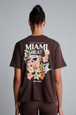Defacto %100 Pamuk Nba Mıamı Heat Lisanslı Oversıze Baskılı Kısa Kollu Kahverengi Tişört G9465ax26smbn338 Kahve-bn338