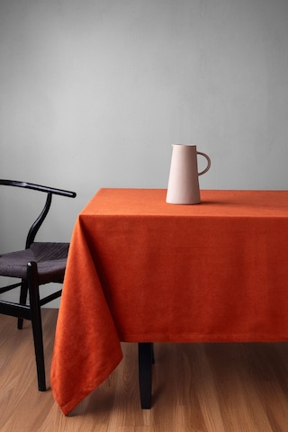 Kadife Dokulu Kiremit Masa Örtüsü Zengin Renk Seçenekli Kiremit