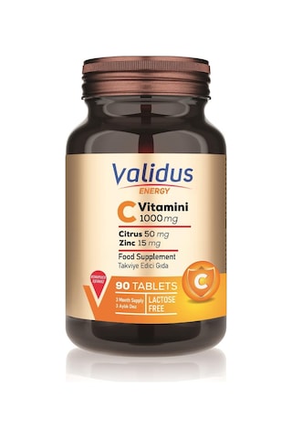 Vitamin C 1000 Mg + Citrus + Zinc 90 Tablets