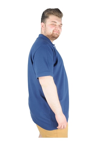 Mode Xl Battal Beden Erkek Tshirt Polo Yaka Nakışlı Klasik Pike 20553 Indigo 001
