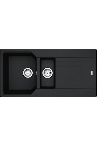 Franke Urban Ubg 651-100 Granit Nero Evye + Active Plus Doccia Nero Armatür Siyah