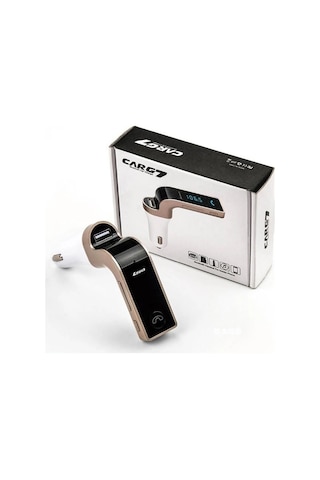 Carg7 Bluetooth Araç Fm Transmitter Usb Girişli Çok Renkli