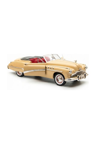 Motormax 1:18 1949 Buick Roadmaster Diecast Model Araba - Bej - Metal Koleksiyon Araç Lisanslı