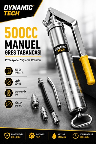 Profesyonel Yüksek Basınçlı Gres Yağ Pompası 500 Cc
