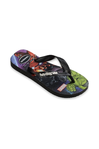 Havaianas 4148300 Kids Top Marvel Ii Parmak Arası Siyah Erkek Çocuk Terlik Siyah