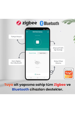 Tuya Uyumlu Type-c Girişli - Zigbee + Bluetooth Hub Gateway