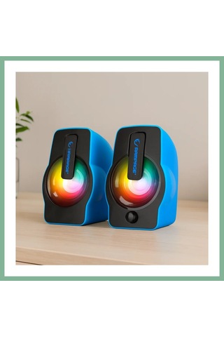 Bşkvirgo Usb Rgb Işıklı 1+1 6w Multimedya Hoparlör Seti Bsk2026