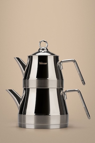 Hisar Orlando İndüksiyon Tabanlı Midi Çelik Çaydanlık Inox