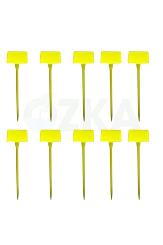 Sarı Bitki Fidan Etiketi 10 Lu Set 33x10 Cm Plastik Fide Tanıma Etiketi 10 Adet