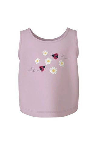 Name It Nmfvigea Tank Short Top Kız Çocuk Askılı T-shirt 13241642 Pembe