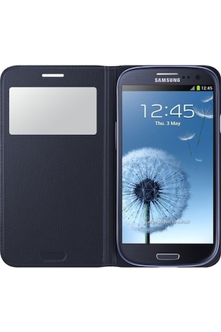Samsung S3 Neo S-view Kılıf Indigo Mavi Ef-cı930blegww