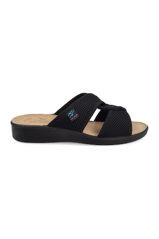 Terlik Kadın 83 G93 Fe Fly Flot Cloth Woman Slıpper Black Siyah