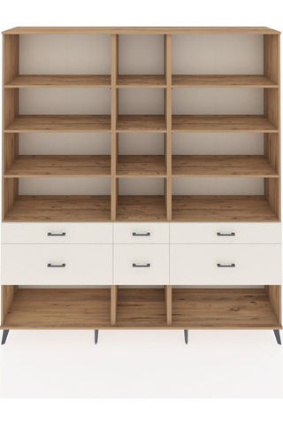 Hyperion Dolap 12 Raflı 6 Çekmeceli 220x44x243 Çam-çam/aytaşı Atlas Çam/aytası