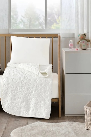 Özdilek Krem Embos Peluş Bebek Battaniye 100x120 Krem