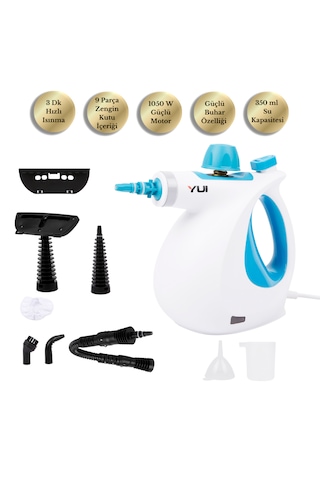 Yui NV602 Mini Steam Cleaner Çok Fonksiyonlu 9 Parça Buharlı Temizlik