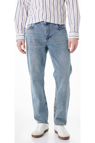 Koton Pamuklu Normal Bel Vintage Straight Jean Pantolon Petrol 6sam40263nd