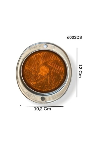 Sarı Vidalı Yuvarlak Metal İnce Kenar Reflektör Made In Usa