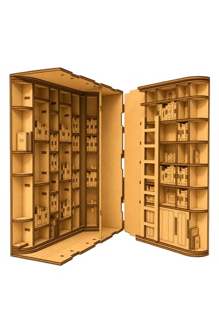 Library Diorama Book Nook Ahşap Maket Seti Dıy Miniatür Kütüphane Peri Led'li Kitaplık Dekoru