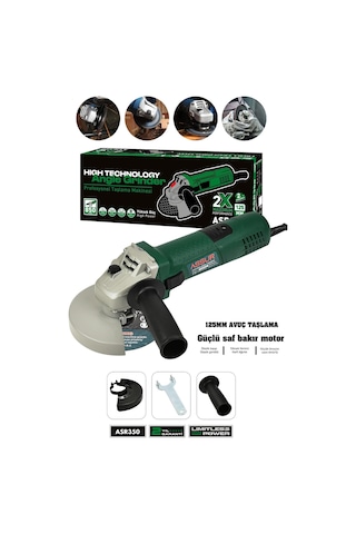 Assur 850W AVuç Taşlama Makinesi 125mm Bakır Sargılı Spiral - 2312