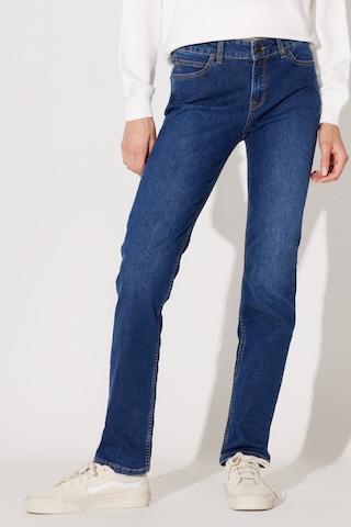 Lee Marion Straight Fit Düz Kesim Normal Bel Düz Paça Lacivert Kadın Esnek Jean Denim Kot Pantolon L301CGPP Lacivert