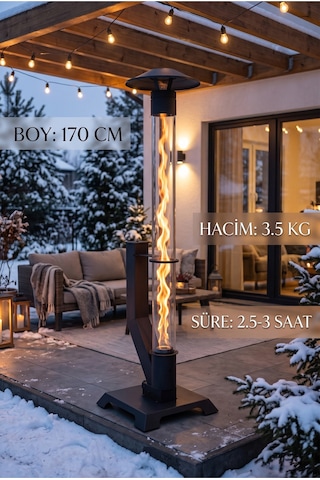 Şömine Görünümlü Dekoratif Füze Pelet Sobası 170 Cm - Teras Ve Açık Alan Görsel Alevli Isıtıcı - 936193608 Şömine Görünümlü Dekoratif Füze Pelet Sobası 170 Cm - Teras Ve Açık Alan Görsel Alevli Isıtıcı - 936193608