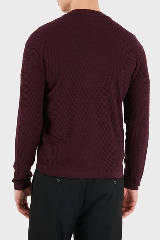 Emporio Armani Logolu % 100 Yün Regular Fit Bisiklet Yaka Hırka Erkek Hırka Em006315 Af27831 Fa039 Kahve