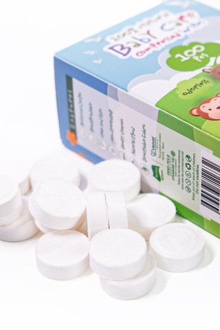 Handytowel Bebekler İçin Sıkıştırılmış Tablet Mendili 100 Adet