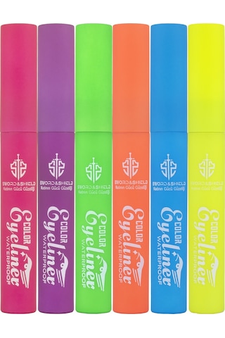 ﻿Sword & Shiel True Color Neon Fırçalı Eyeliner 6'lı