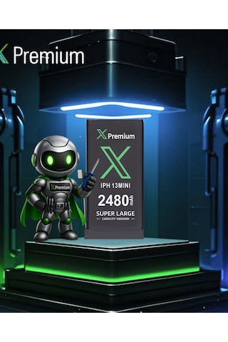 Apple Uyumlu iPhone 13 Mini Batarya Pil Süper Yüksek Kapasiteli Güçlendirilmiş 2480 Mah Xpremium