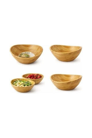 Mien Büyük Oval Bambu Kase Ahşap