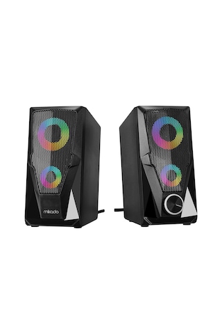 Lexroo Md-336 2.0 6 Watt Rgb Ledli Siyah Multimedia Usb Speaker Hoparlör