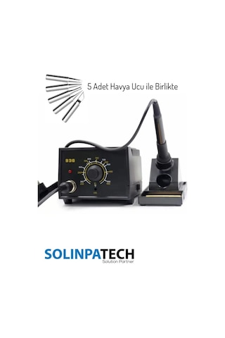 936 İstasyonlu 60W Yüksek Kalite Sıcaklık Ayarlanabilir İstasyon Havya ve 5 Adet  Havya Ucu